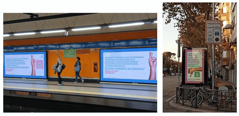 LEO Pharma lleva al Metro de Madrid una campaña para visibilizar el eccema crónico de manos